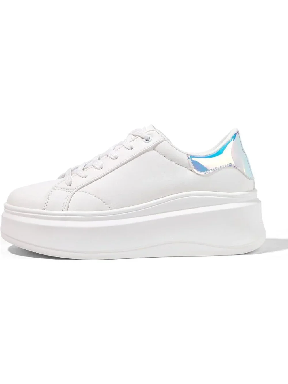 🆕Women's White Platform Fashion Sneakers Classic Low Top Thick Sole Casual